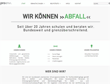Tablet Screenshot of proenvi.de